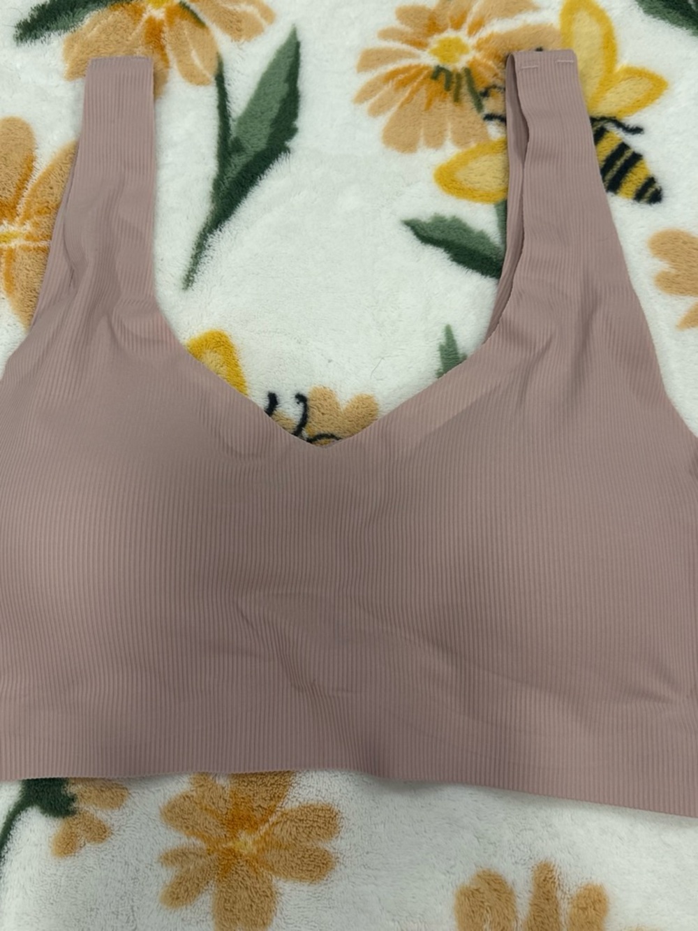 Nine West Ribbed Seamless Bralette - Mauve